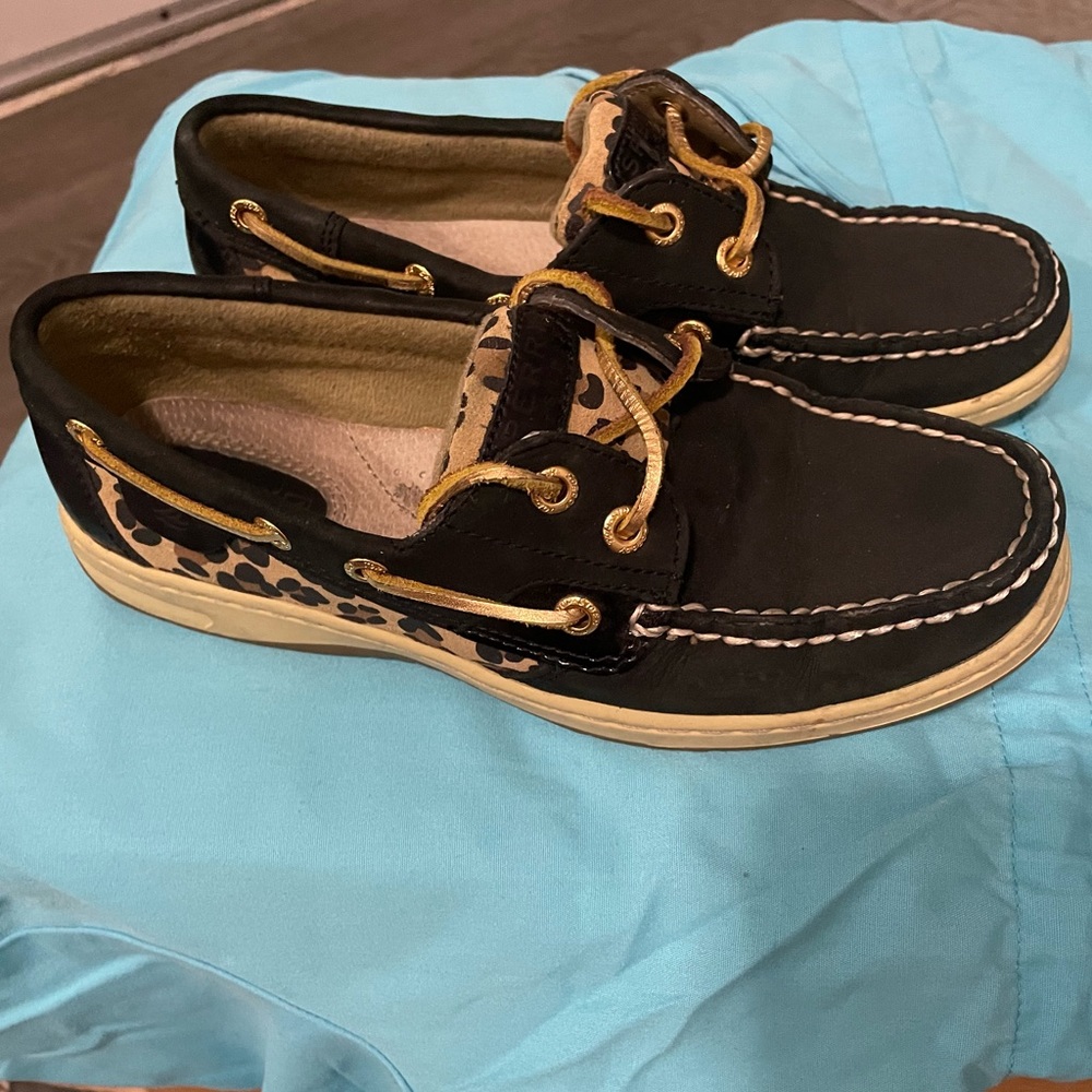 Leopard Sperry Boat Shoes - Size 6.5